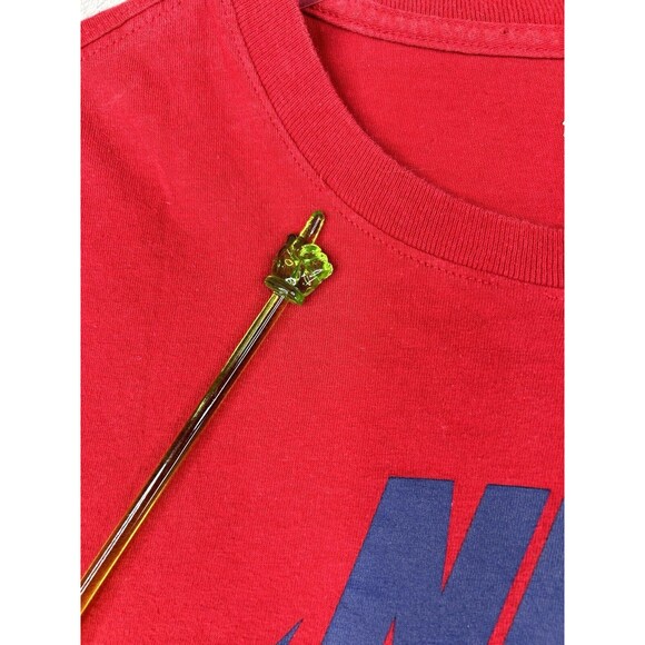 Nike Tee Shirt Large Men's Red Maroon Long Sleeve Swoosh Just Do It Casual - Picture 3 of 7